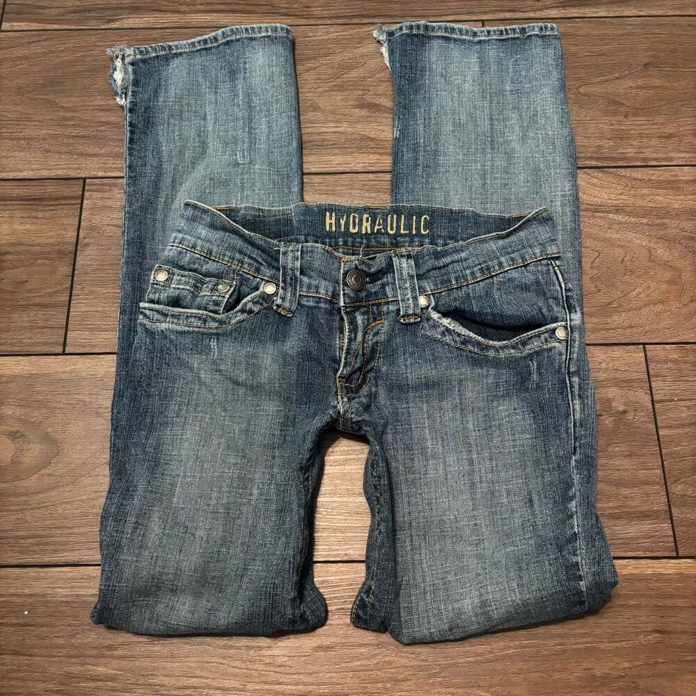 American-vintage Women's Blue and Navy Jeans